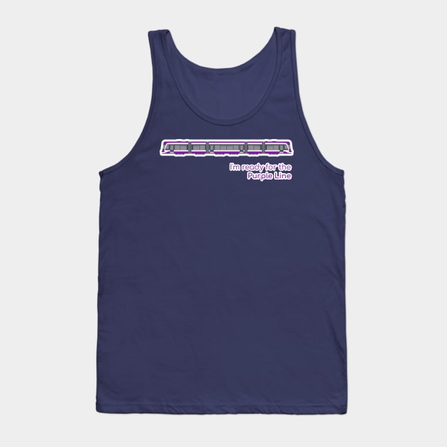 I'm ready for the Purple Line Tank Top by beyonddc